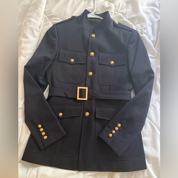 Celine Jackets & Blazers - Celine NAVY BLUE Military Jacket 1000% authentic